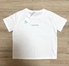 【新品】OLIVE des OLIVE シンプルラメ刺繍ロゴTシャツ ホワイトのサムネイル