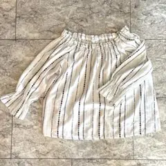 オフショルダートップス ストライプのサムネイル