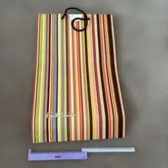 Paul Smith ショップ袋 紙袋 マルチストライプ　糊が剥がれてる箇所ありのサムネイル
