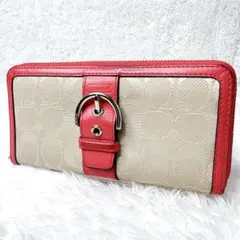 COACH Soho Signature Long Wallet Pink