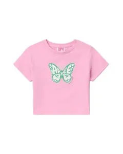 【最終値下げ】APEE ピンクTシャツ XSサイズのサムネイル