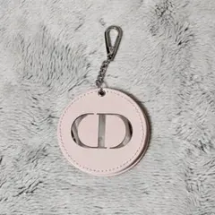 Dior ノベルティ ミラー キーホルダー ピンク CDロゴ 鏡付き 非売品