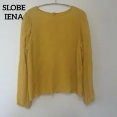 SLOBE IENA♡長袖　プリーツ　ワッシャーブラウス　イエローcd451