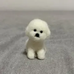 羊毛フェルト ビションフリーゼ ぬいぐるみのサムネイル