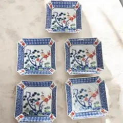 たち吉 染付 角皿 5枚セット 小皿 取り皿 和食器 魚柄 - メルカリ