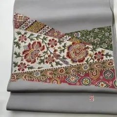 更紗 反物 反物 秀品 小紋 更紗 鳥 抹茶色 正絹｜中古・古着・リサイクル着物通販