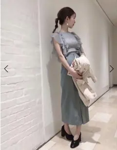 SNIDEL シアーフリルニットプルオーバー