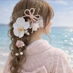 速達♡ジノ様専用♡ランピンク♡金箔付♡髪飾り ヘッドドレス