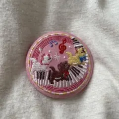 ディズニー刺繍缶バッジ　おしゃれキャット