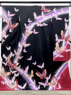 振袖 金彩 ストーン 蝶 身丈167cm 撥水加工済 HKT262 - メルカリ