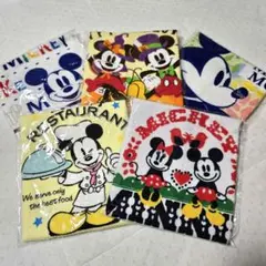 【未使用】ミッキー ミニー ウオッシュタオル 5枚セット