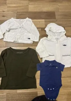 GAP＊アカチャンホンポ＊西松屋＊長袖カットソー羽織りロンパース4点セット