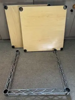 ホームエレクター ウッドシェルフ　45cm×45cm 三方クロス