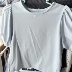 earth music&ecology パフスリーブTシャツ サックス F