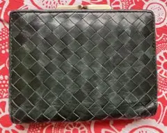 ★シビラ★レザー 二つ折り財布 ★ダークグリーン★がま口★のサムネイル