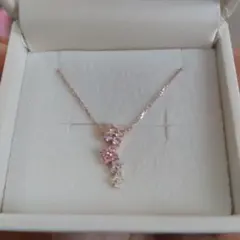 サマンサタバサ ピンク ペンダント ネックレス 箱付き 素材Silver