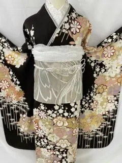 正絹 京友禅 振袖 7点フルセット 成人式 前撮り 豪華古典柄 金彩 美品