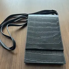 スマホポーチ スマホポシェット バッグ ポーチ お財布 ショルダー 黒 ブラック