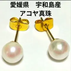 愛媛県 宇和島産 あこや真珠 天然 真珠 k18ゴールド 高品質 パール