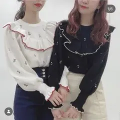 NICE CLAUP 花柄　ニット