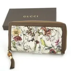 ✨未使用に近い✨　GUCCI 長財布　フローラル　バンブー　ファスナー　花柄