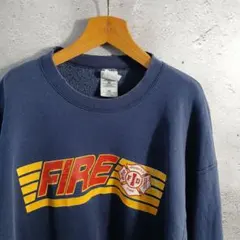 90s USA製　フルーツオブザルーム　ヘビーウェイト スウェット　消防士　XL