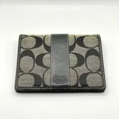 COACHコーチ 二つ折財布 シグネチャー キャンバス×レザー