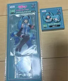 フリューくじ アクリルスタンド 缶バッジセット 初音ミク ぬーどるストッパー
