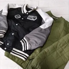 値下げH&M スタジャン 黒/白/グレー 122128134140