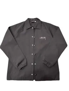 Stussy ブラック honolulu ナイロンジャケット コーチジャケット