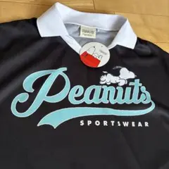 【新品タグ付】Peanuts スポーツウェア 半袖シャツ Mサイズ 黒スヌーピー