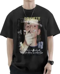 【新品】 ホームアローン プリントTシャツ 韓国ストリート系 黒 L半袖