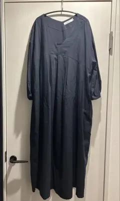 niko and ... ネイビー8分袖ロングワンピース