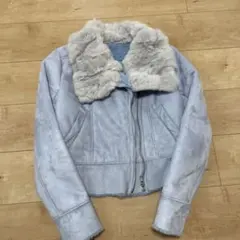 ROYAL PARTY ライトブルー ファーコート