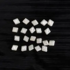 ビーズパーツ アクセサリー パール ハンドメイド素材 20個セット スクエア