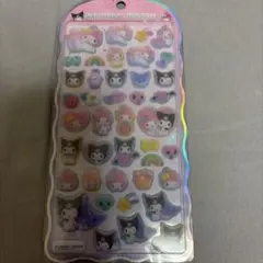 正規品　コットンパフィシール　マイメロ　クロミ　サンリオ　はぴだんぶい