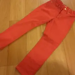 ユニクロ　赤　スキニーパンツ ゴム入り 130　キッズ