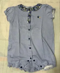 familiar 水色 フラワーカラー ロンパース