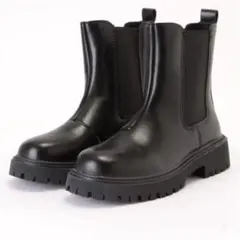 チェルシーブーツ サイドゴアブーツ ブラック