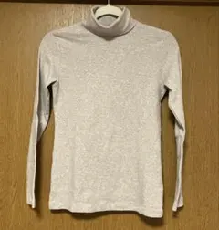無印良品　タートルネック 長袖Tシャツ　グレー