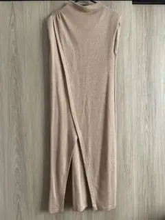 ZARA★ノースリーブニットワンピース ベージュ