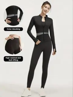 【新品】スポーツウエア 通気性と吸湿発散性に優れ上下セット ブラック‪✕‬グレー