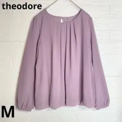 セオドール theodore ブラウス プリーツデザイン トップス シフォン風