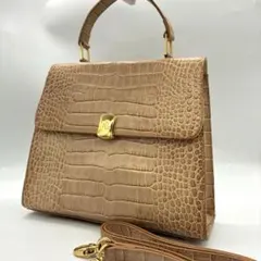 美品】RALPH LAUREN ハンドバッグ 2way クロコ型押 レザーのサムネイル