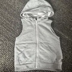 SHIPS グレー フード付きベスト 110