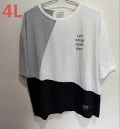 Kitson 半袖Tシャツ バイカラー　大きなサイズ4Lのサムネイル