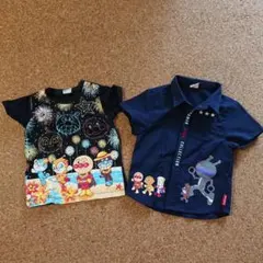 【サイズ90、100】アンパンマンキッズコレクション 半袖 2点セット