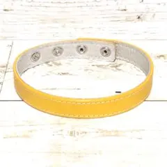 【SALE】 レザーチョーカー レディースサイズ イエロー パンク系 ロック系