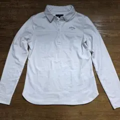 キャロウェイCallaway 裏ネル長袖ポロシャツ ホワイト　Mサイズ　防寒