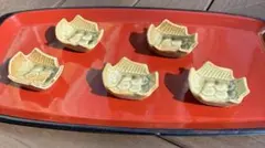 魚と四角形の箸置き5個セット